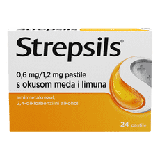 Strepsils 0,6 mg/1,2 mg pastile s okusom meda i limuna
